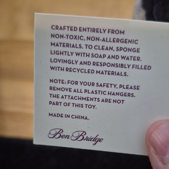 2023 Ben Bridge Benny Bear with Purple Plaid Hat - Picture 4 of 9